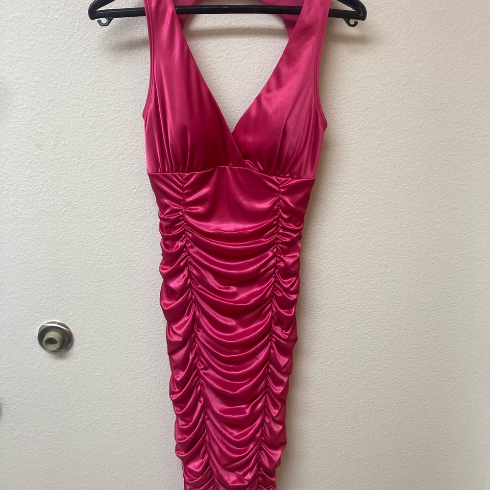 Ruby Rox Shocking Punk Ruched Cocktail Dress (S) - image 2